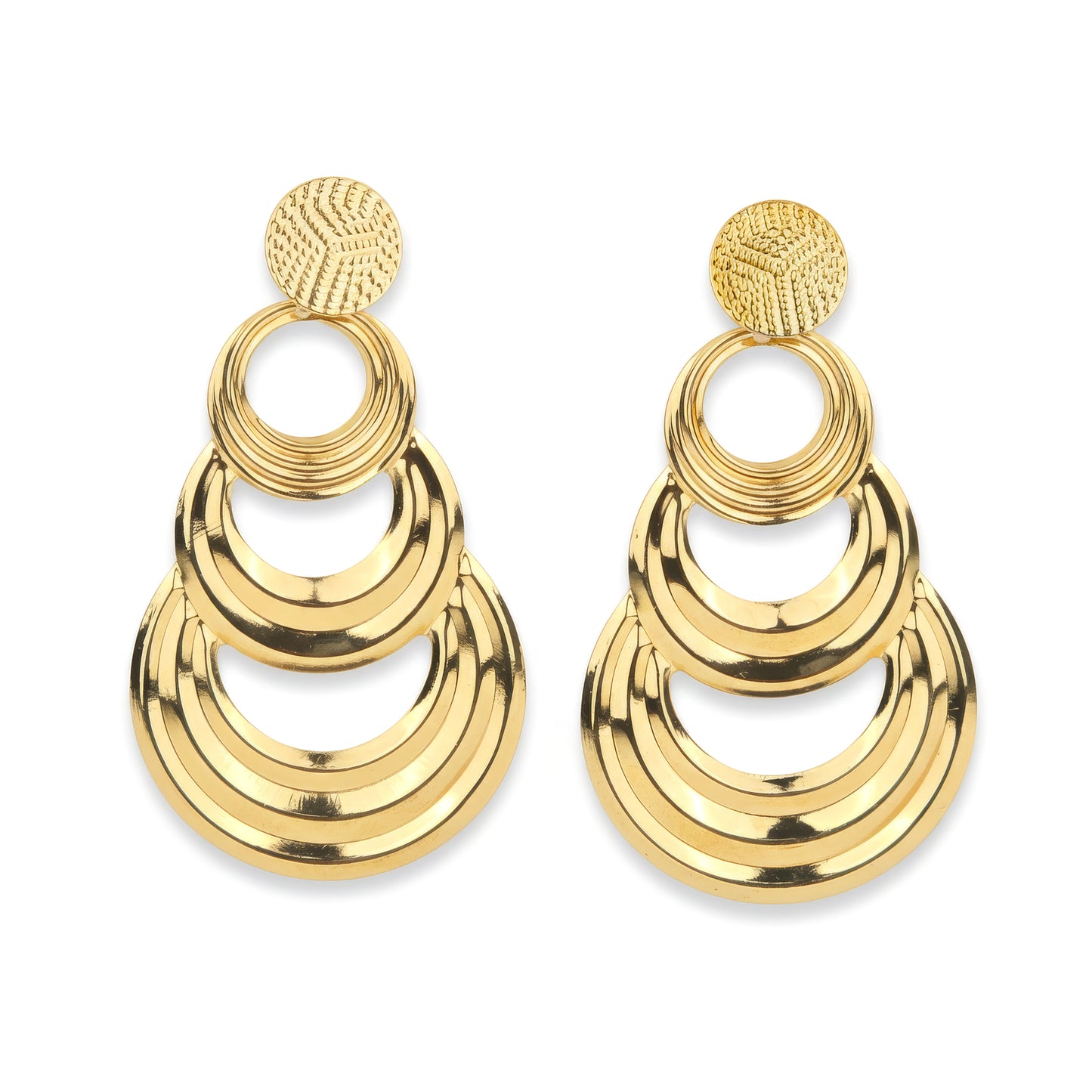 Yellow Chimes fashionable gold earrings - versatile styles