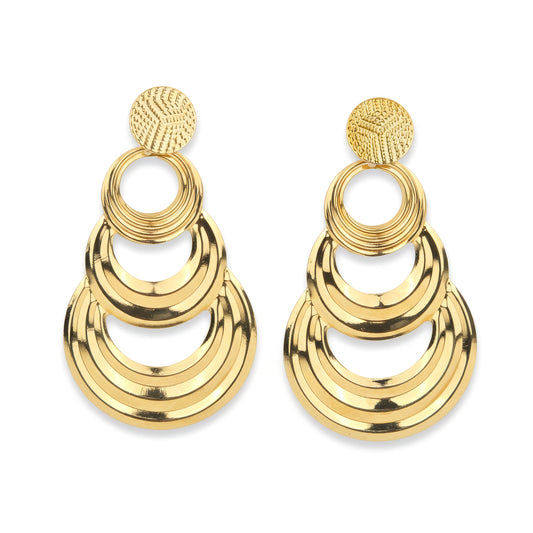 Yellow Chimes fashionable gold earrings - versatile styles