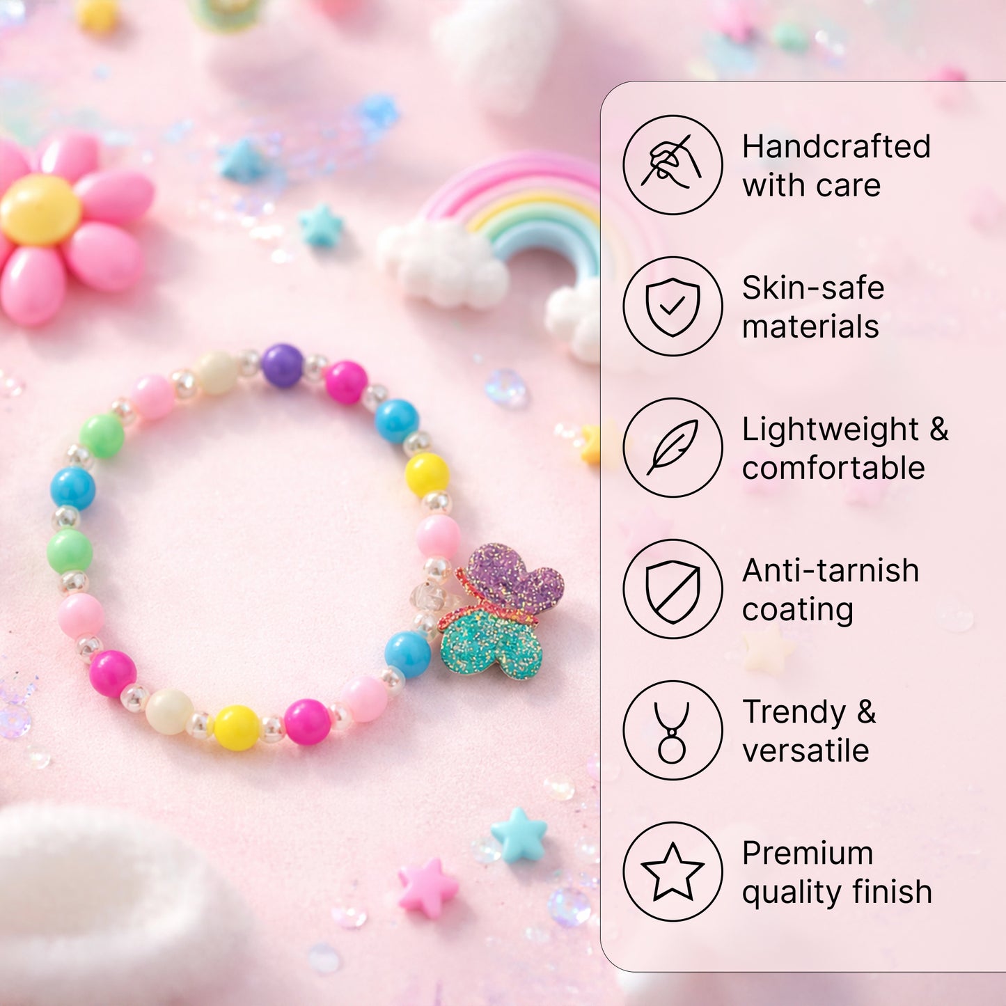 Yellow Chimes multicolor beaded bracelet - perfect for birthday gifts