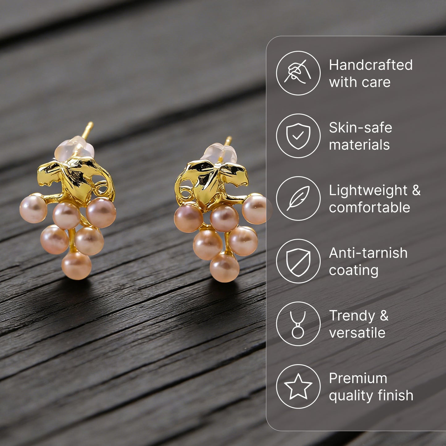 Yellow Chimes elegant pearl drop earrings - festive occasion