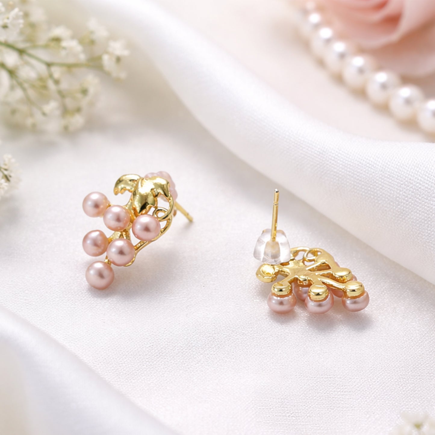 Yellow Chimes classic pearl jewelry - evening party