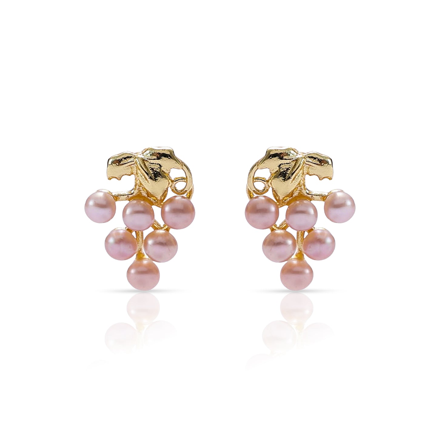 Yellow Chimes pearl stud earrings - elegant evening wear