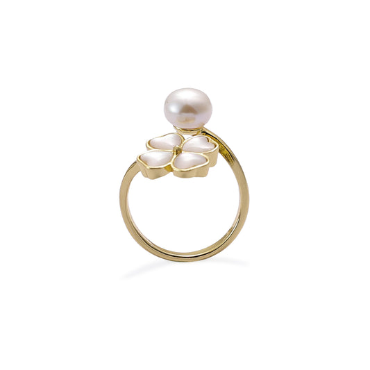 Yellow Chimes women's jewellery - Gold plated floral ring