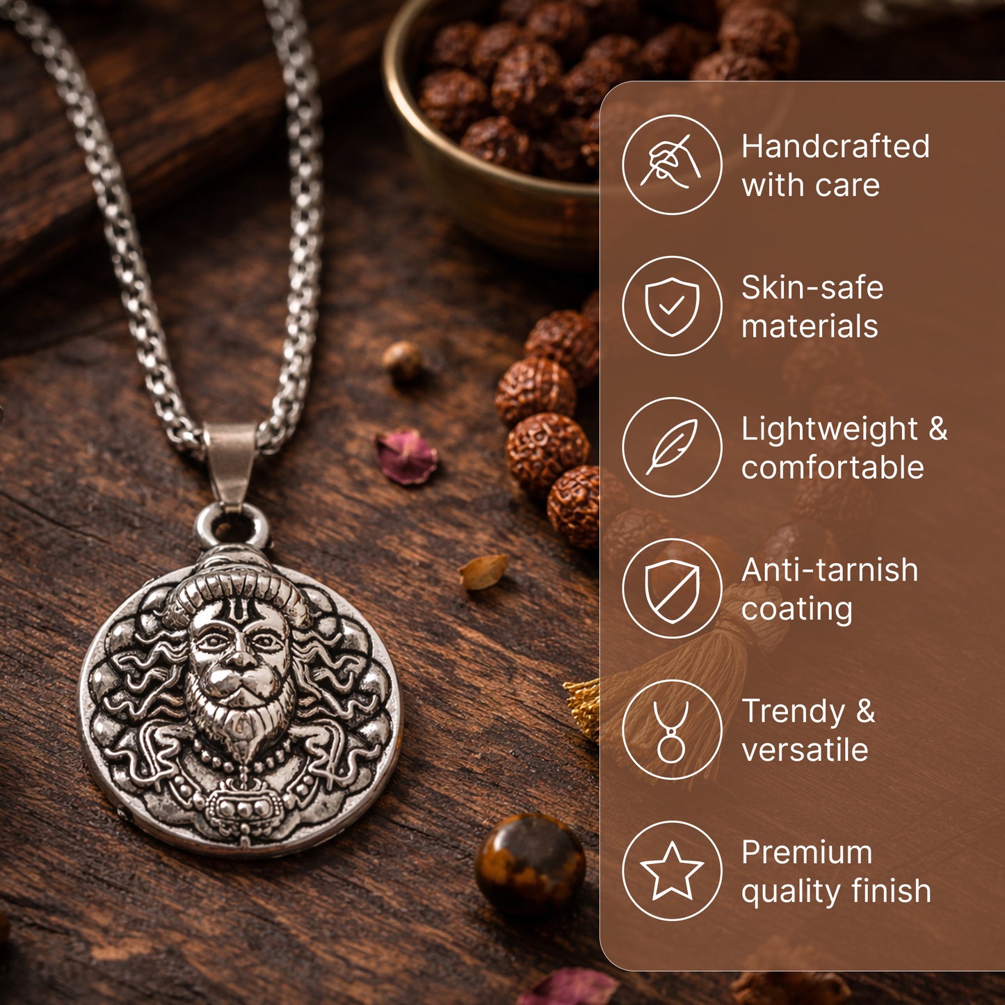 Yellow Chimes Bajrangbali Locket - Daily wear religious jewellery