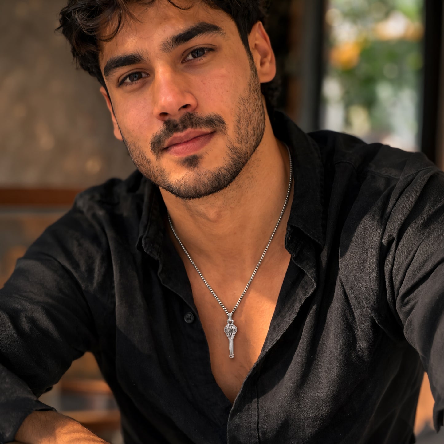 Yellow Chimes Jai Shree Ram Gada Pendant - Meaningful Gift for Men