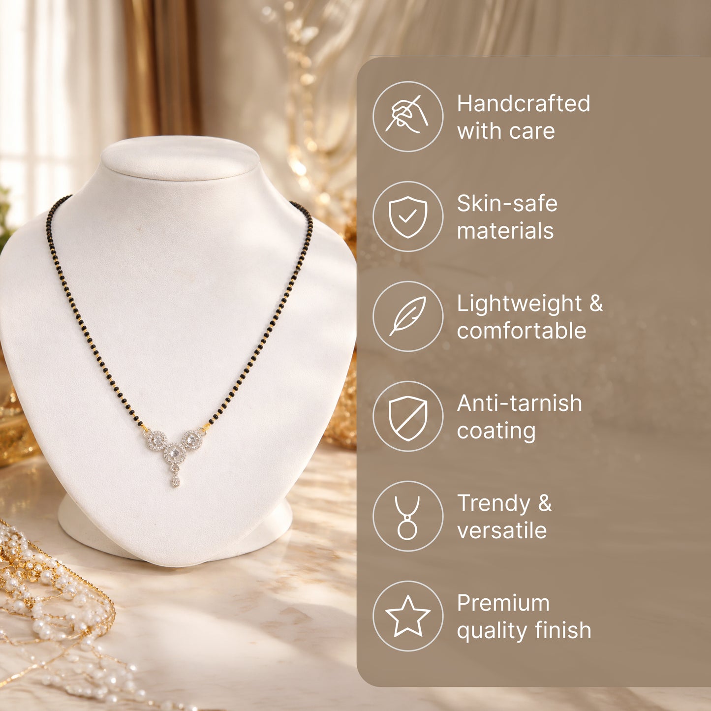 Yellow Chimes gold necklace - festive wear