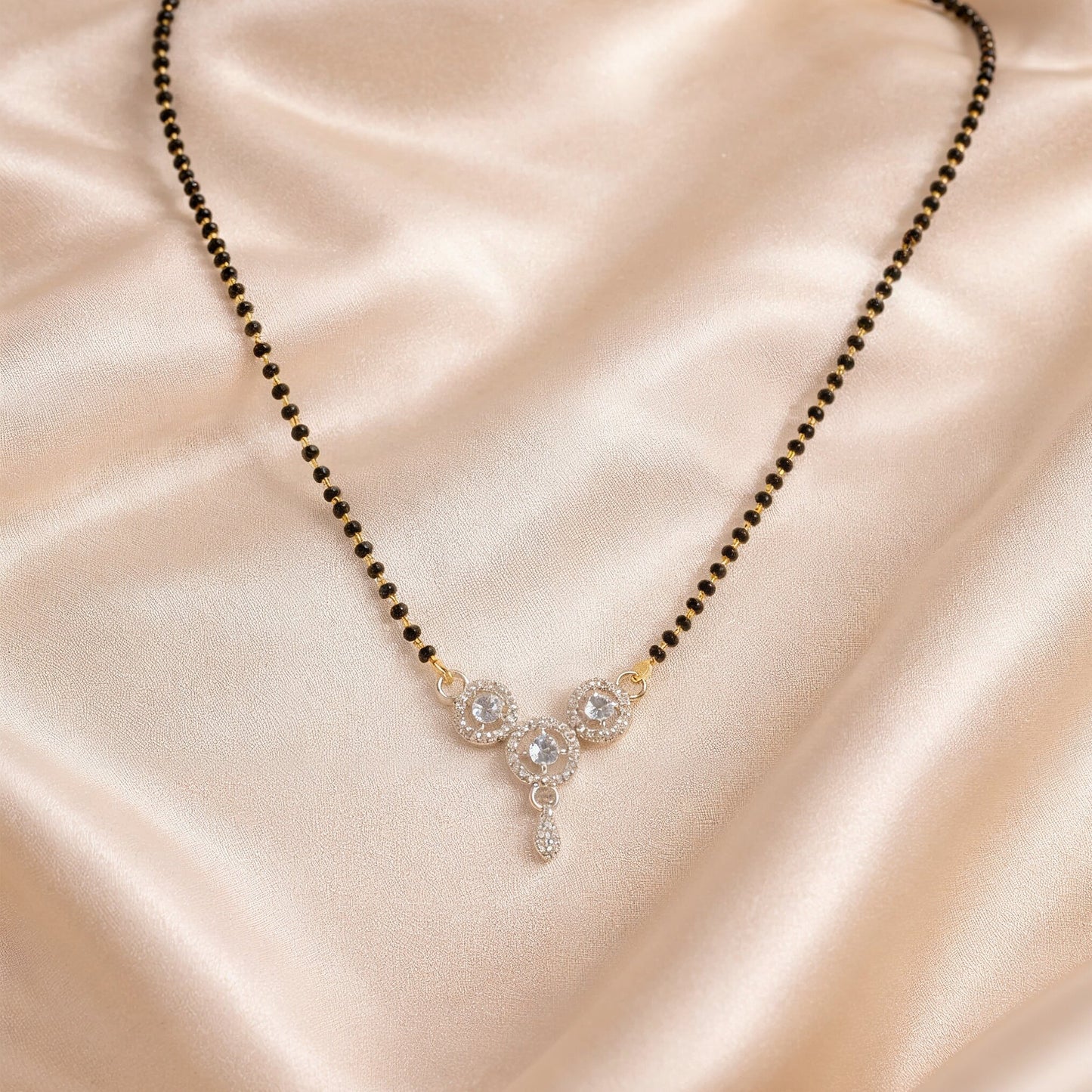 Yellow Chimes elegant mangalsutra - anniversary gift