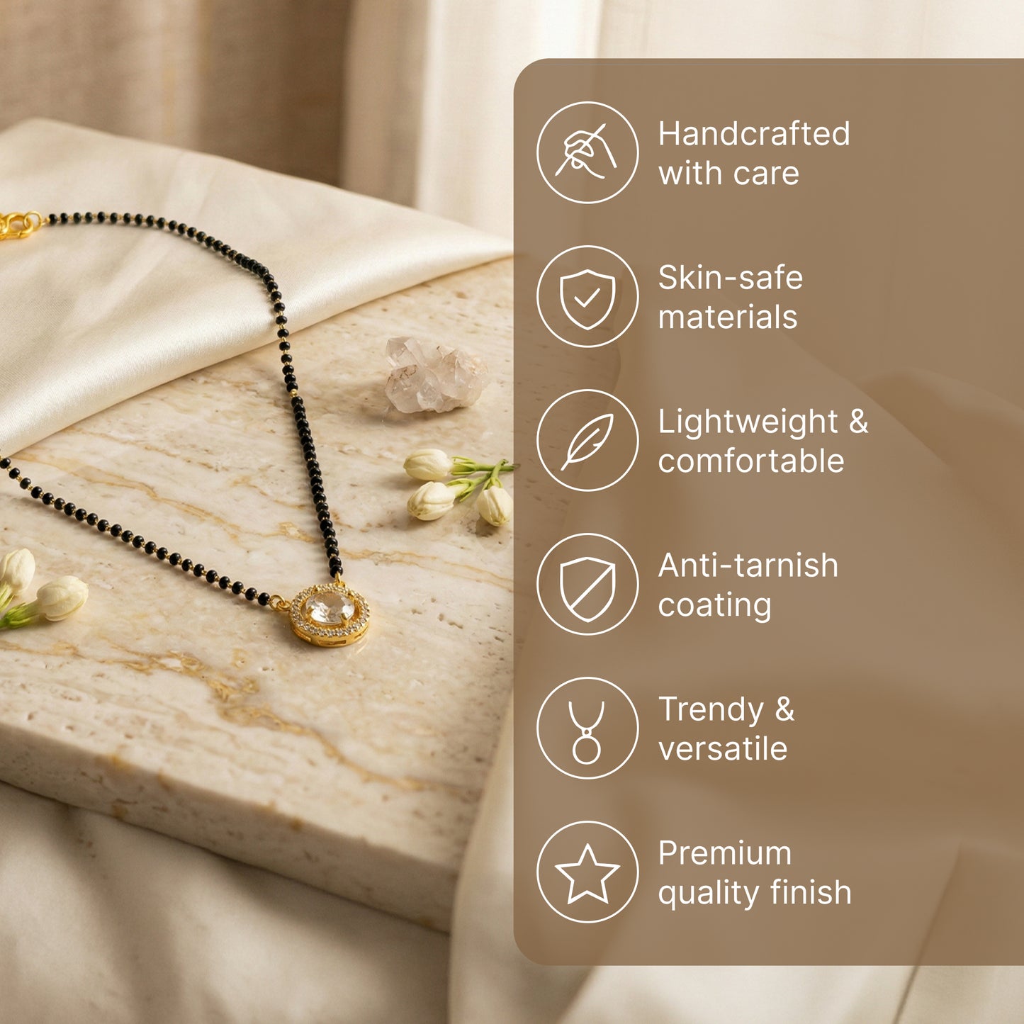 Yellow Chimes mangalsutra - Stylish daily wear necklace