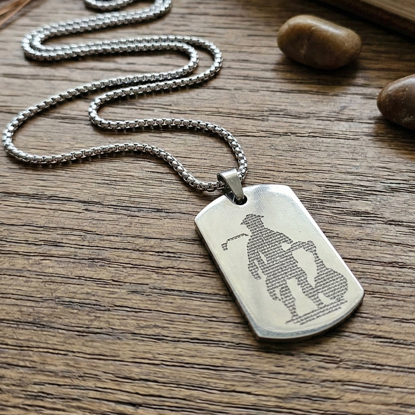 Yellow Chimes Hanuman Chalisa Pendant - Engraved locket with chain