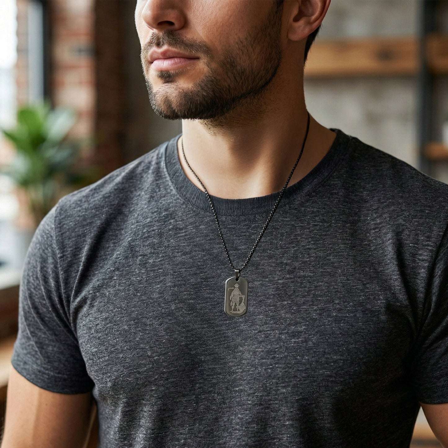 Yellow Chimes Black Beads Chain Necklace - For Temple Visits