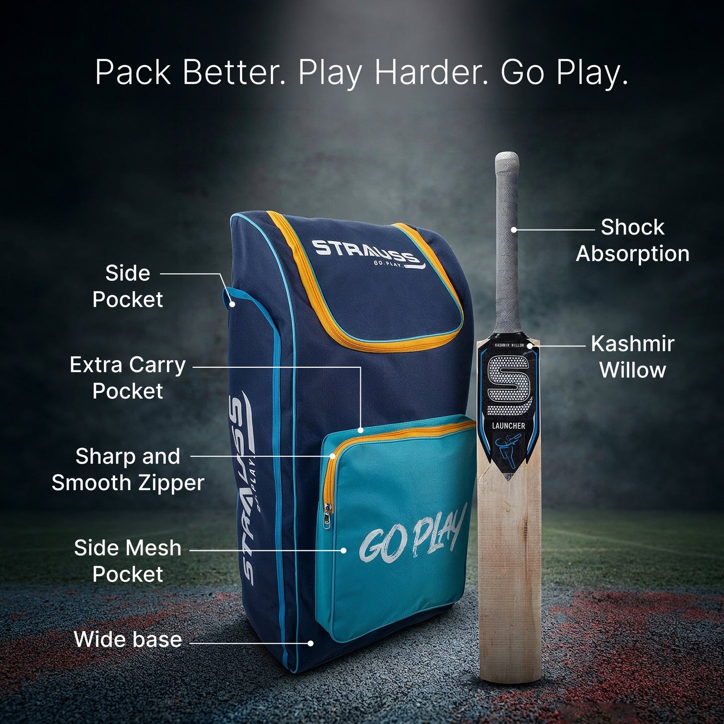 Strauss complete cricket kit - ideal for school cricket