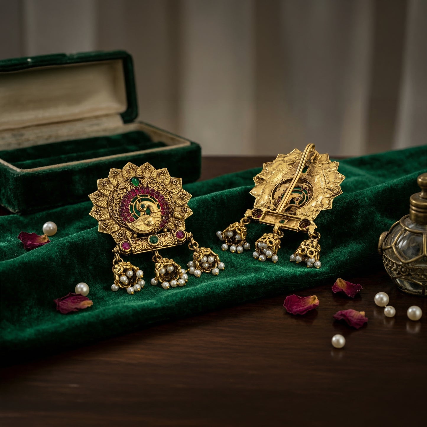 Yellow Chimes gold plated juda pin - Elegant hairstyle accessory