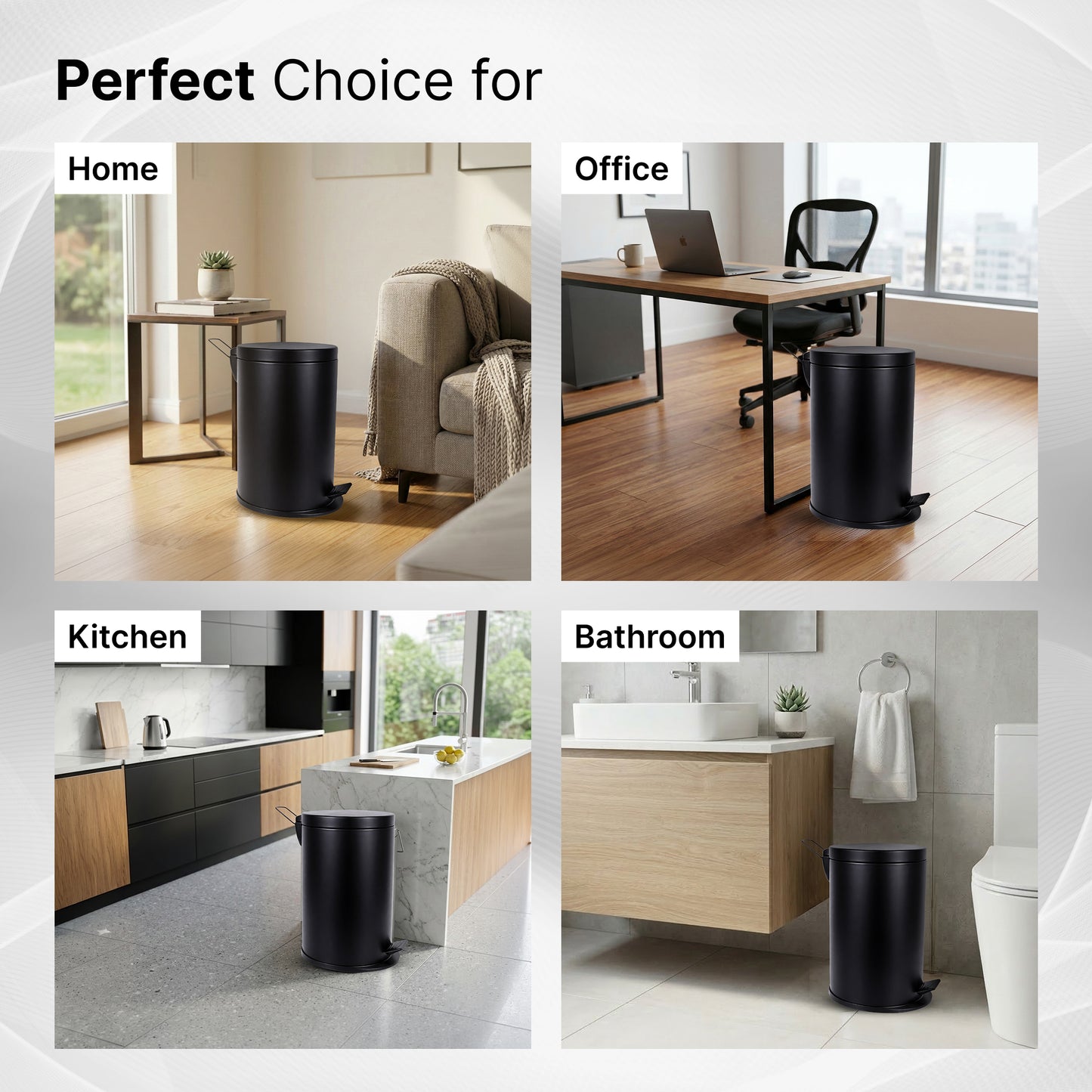 The Better Home stainless steel pedal dustbin - bathroom decor