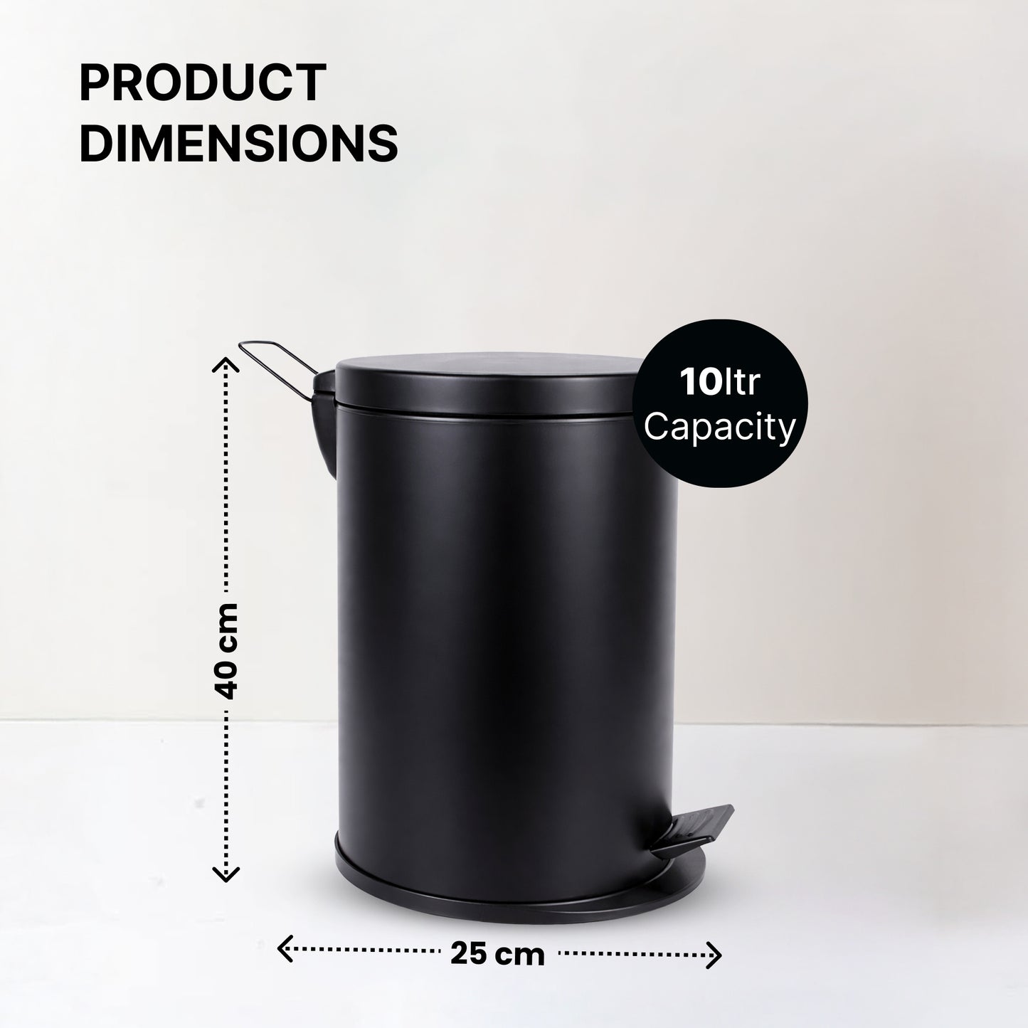 The Better Home stainless steel pedal dustbin - office organization