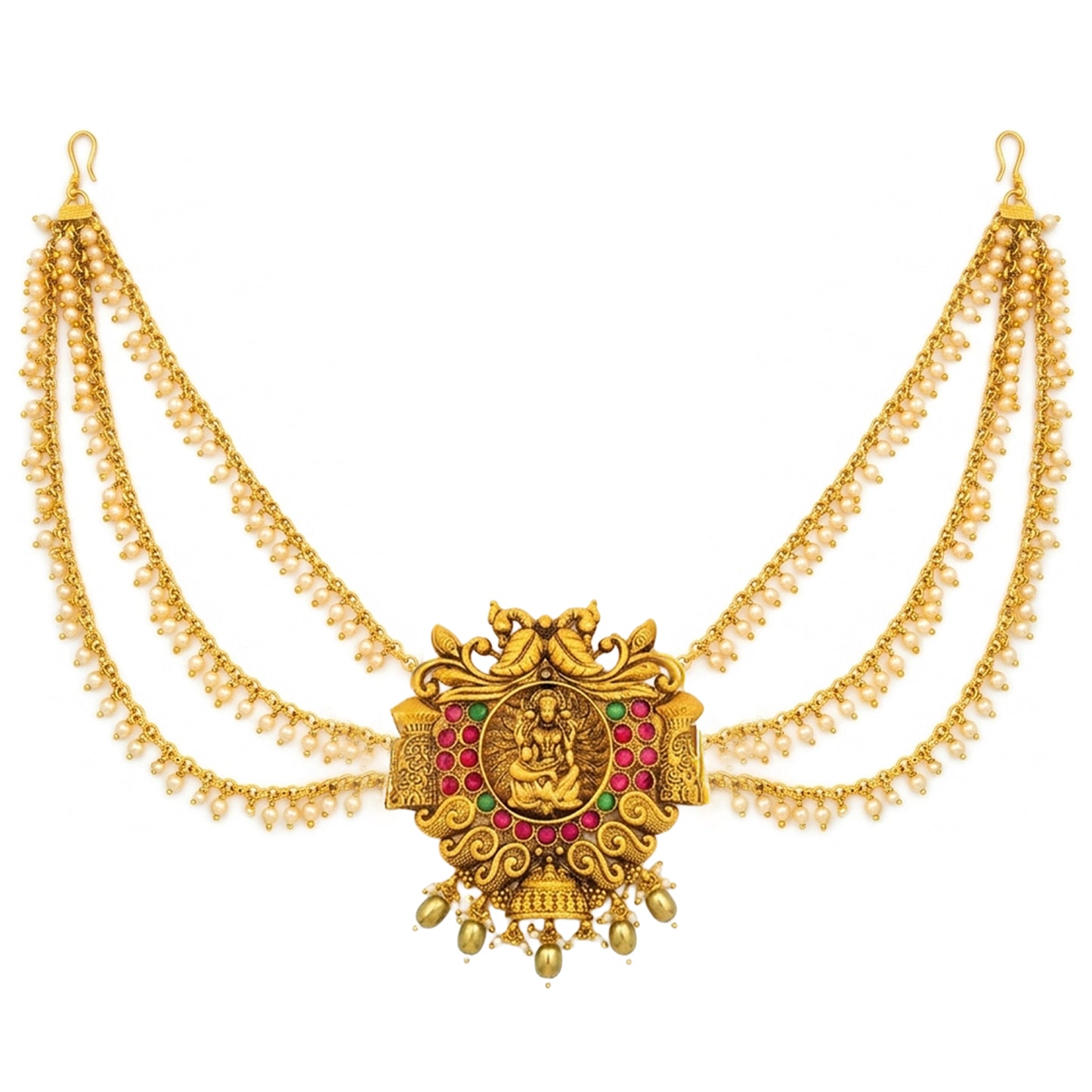 Yellow Chimes pearl chain juda pin - stylish hair accessory