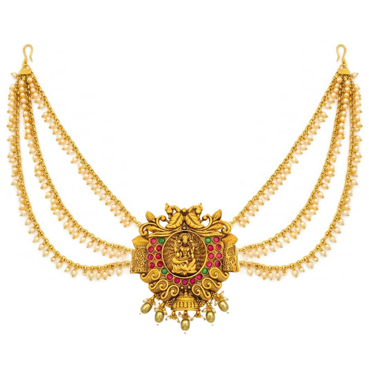 Yellow Chimes pearl chain juda pin - stylish hair accessory