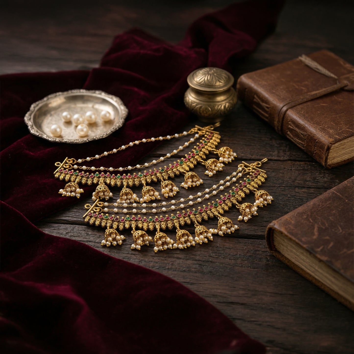 Yellow Chimes Antique Ear Chain - Elegant ethnic look for parties