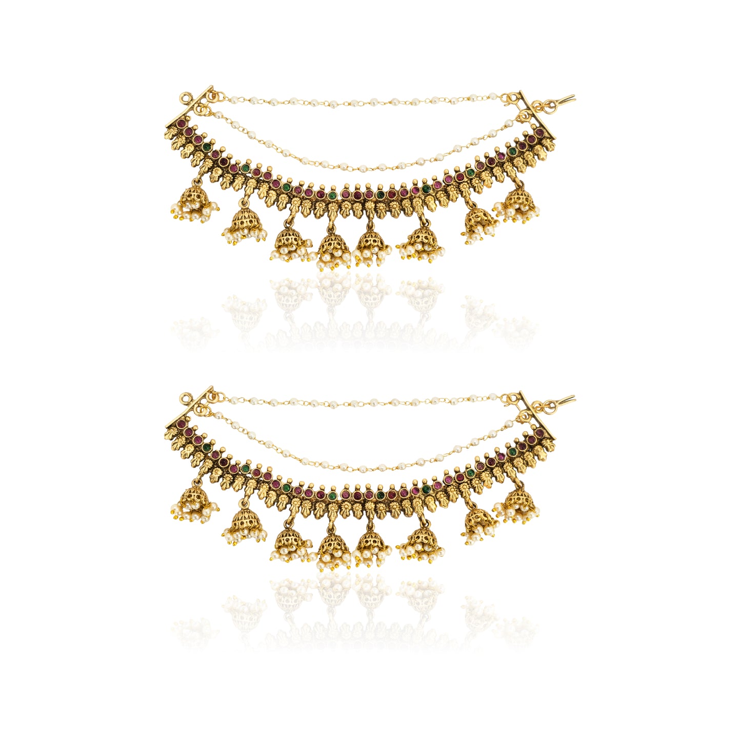 Yellow Chimes Bridal Kan Chain - Perfect for cultural occasions