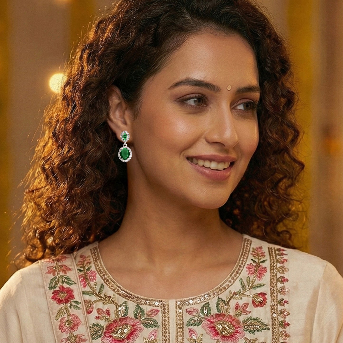 Yellow Chimes stylish dangler earrings - festive occasions