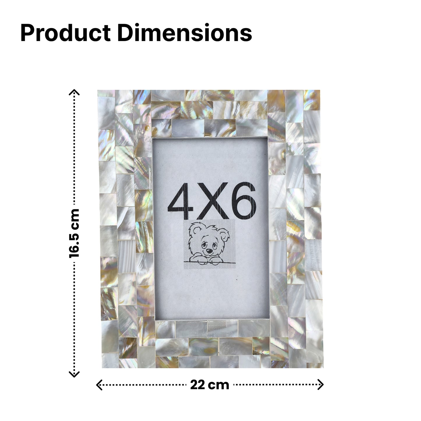 The Better Home Mother of Pearl Gold Photo Frame - decorative accent