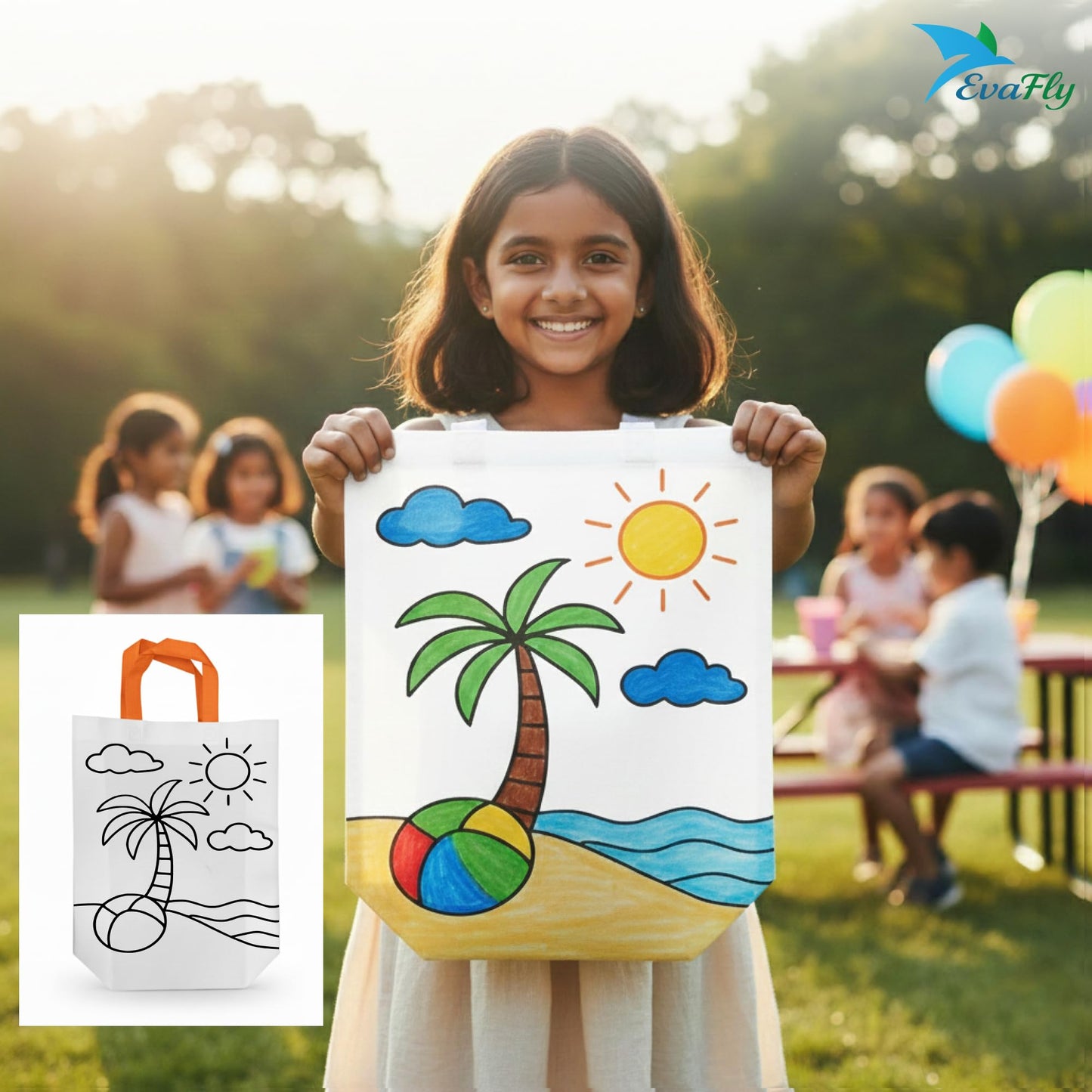 Evafly sturdy non-woven gift bags - durable birthday carry bags