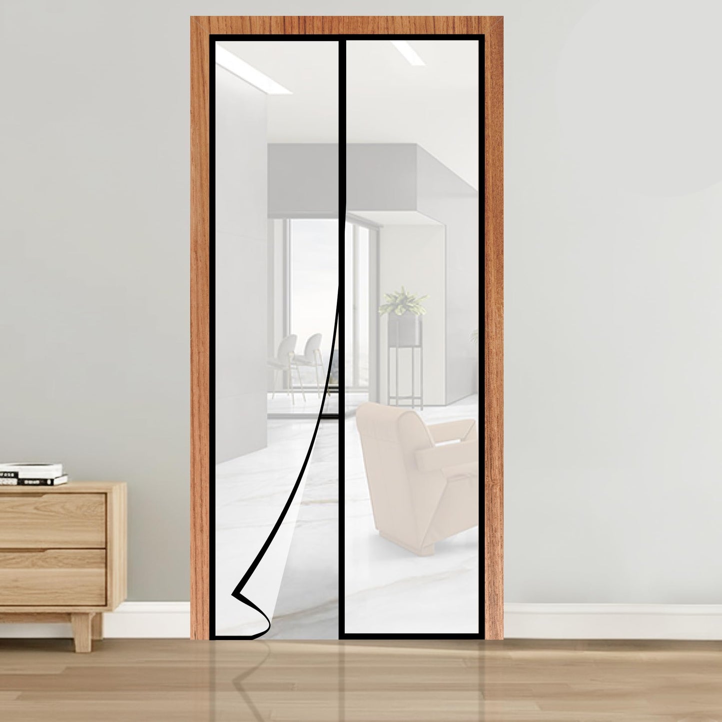 Classic Mosquito Net AC Door Curtain - Thermal insulation for energy savings