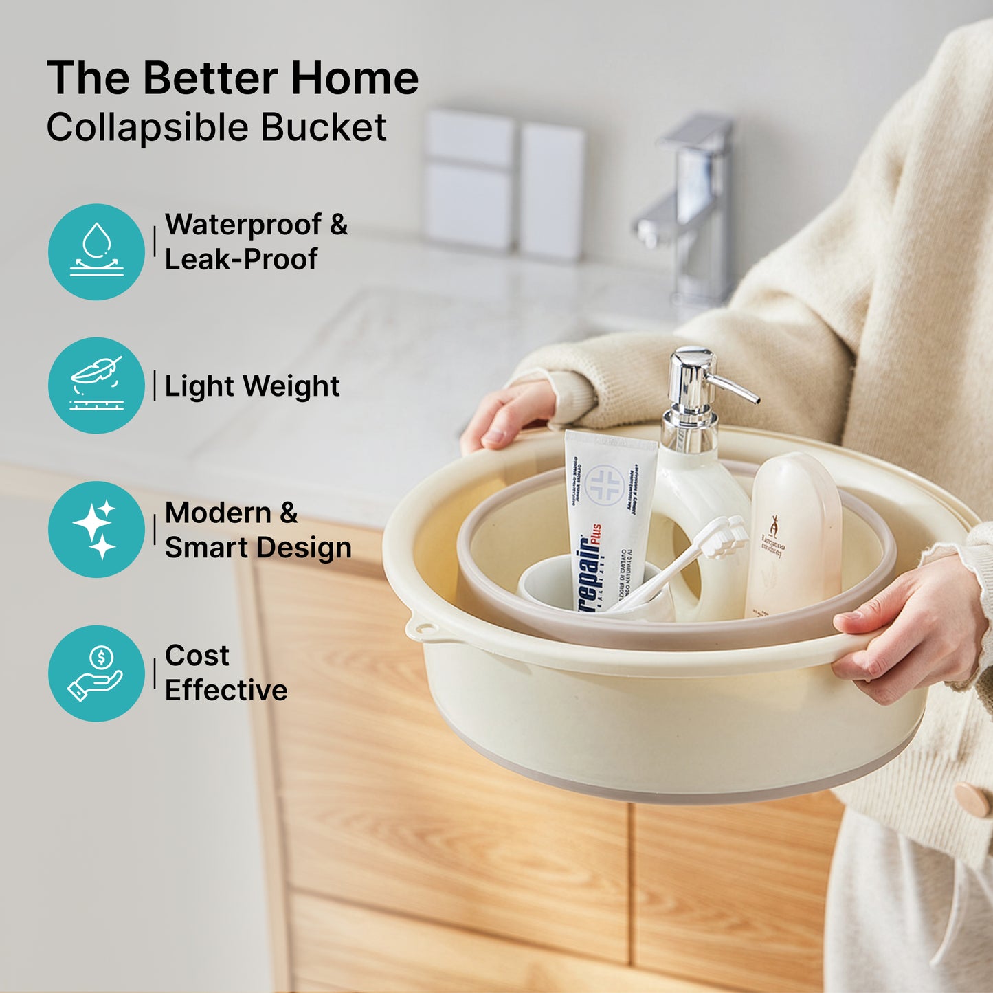 The Better Home Collapsible Bucket Mop - User-friendly design for busy families