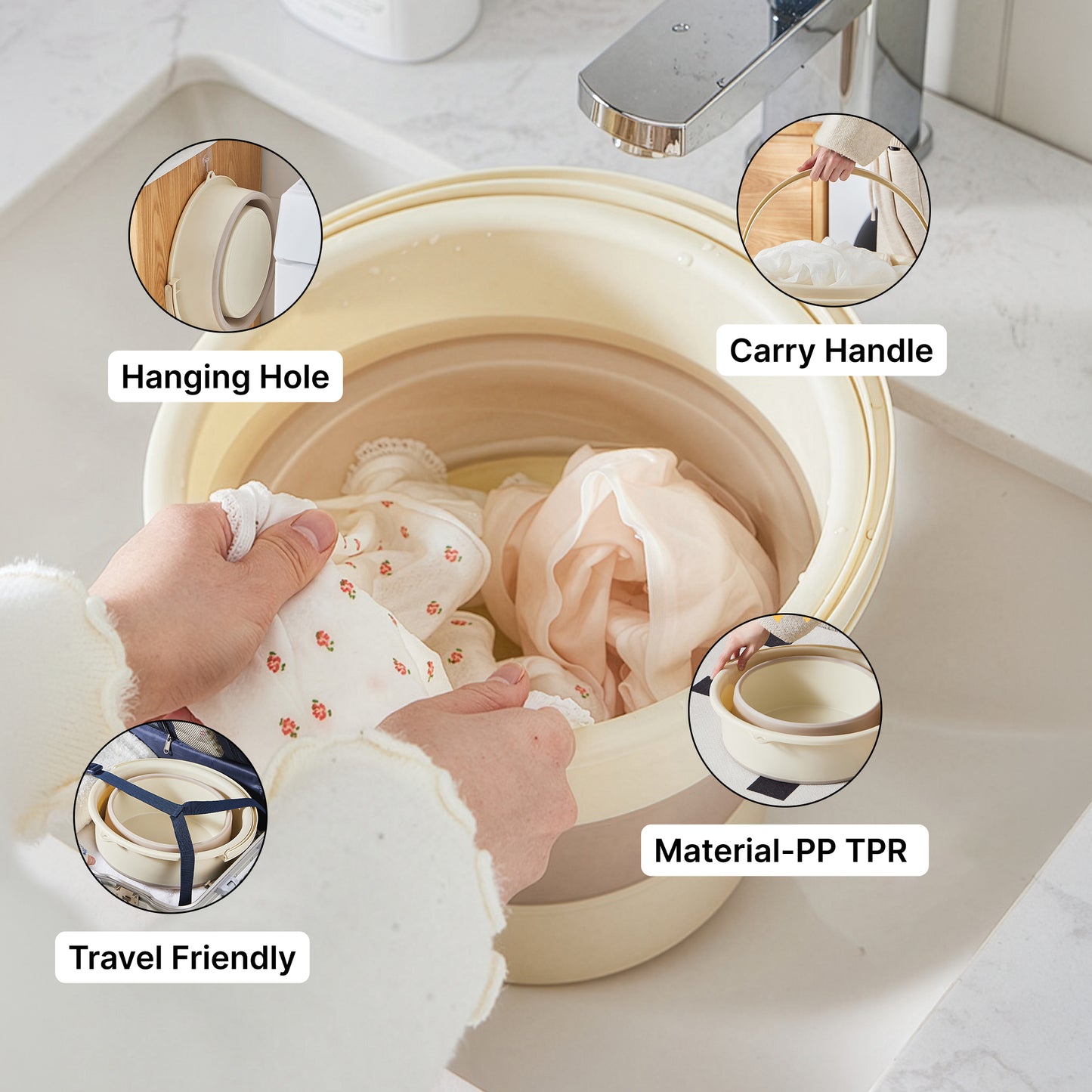 The Better Home Collapsible Bucket Mop - Space-saving storage solution