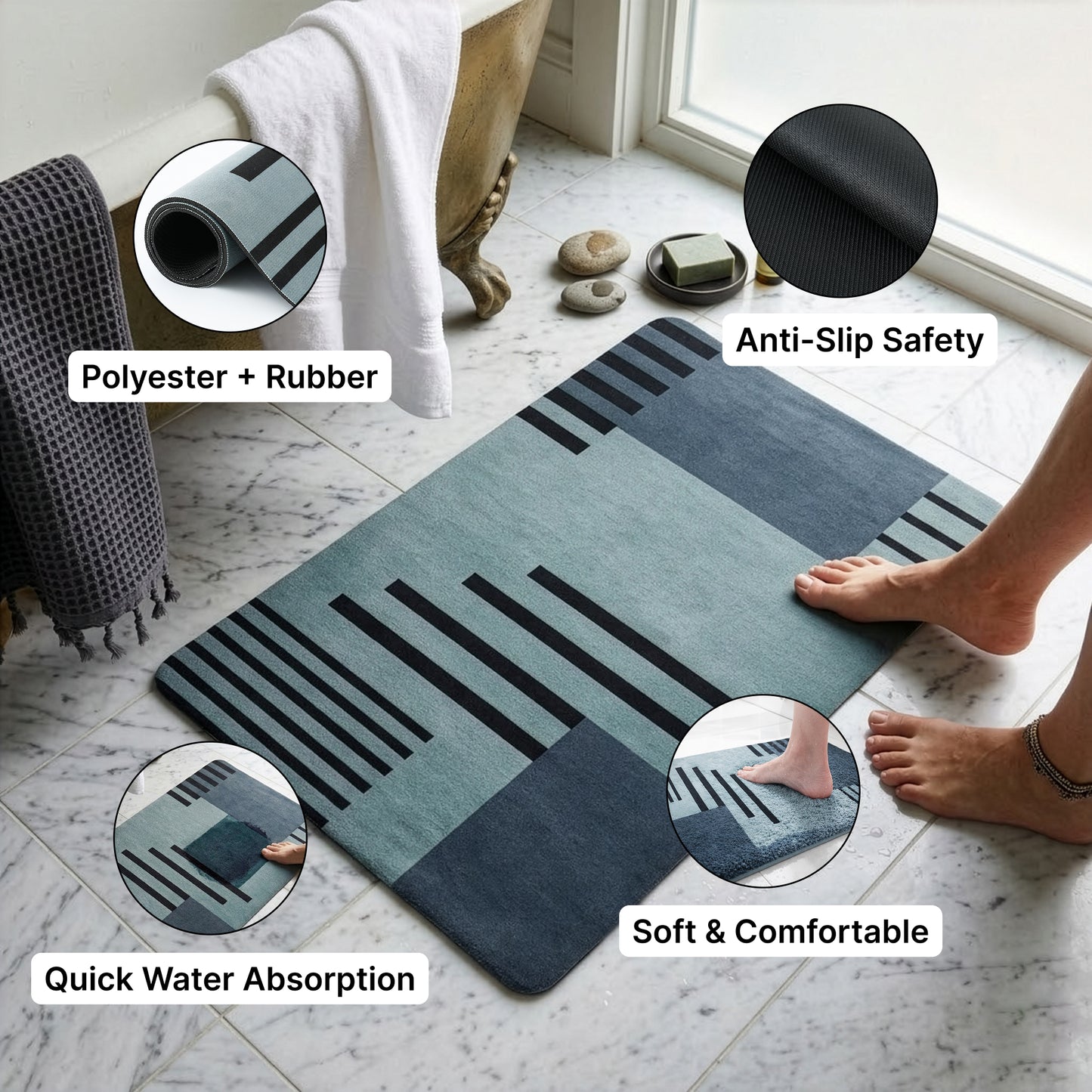 The Better Home bath mat - Safe anti-slip design for families