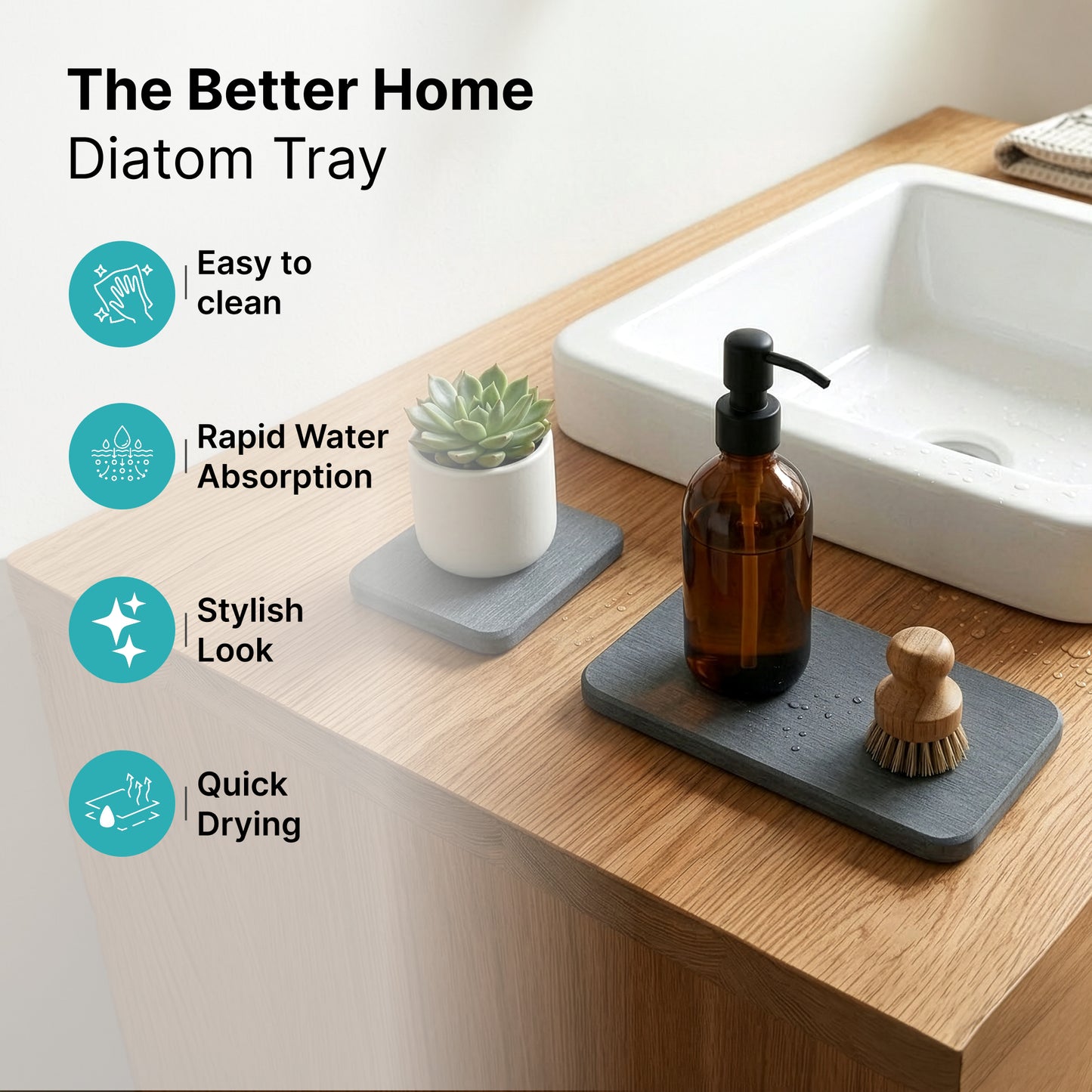 The Better Home diatom tray - modern countertop design
