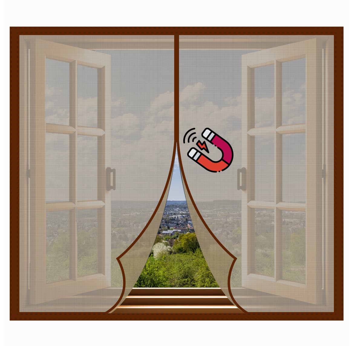 Classic Mosquito Net - Self-adhesive hook tape included