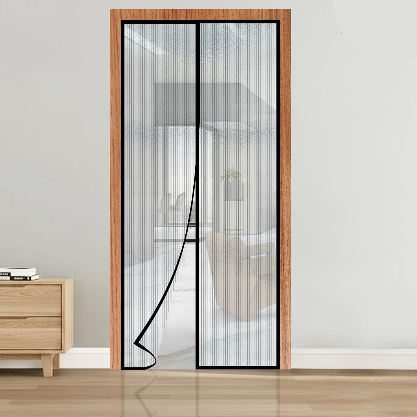 Classic Mosquito Net AC Door Curtain - Easy Installation