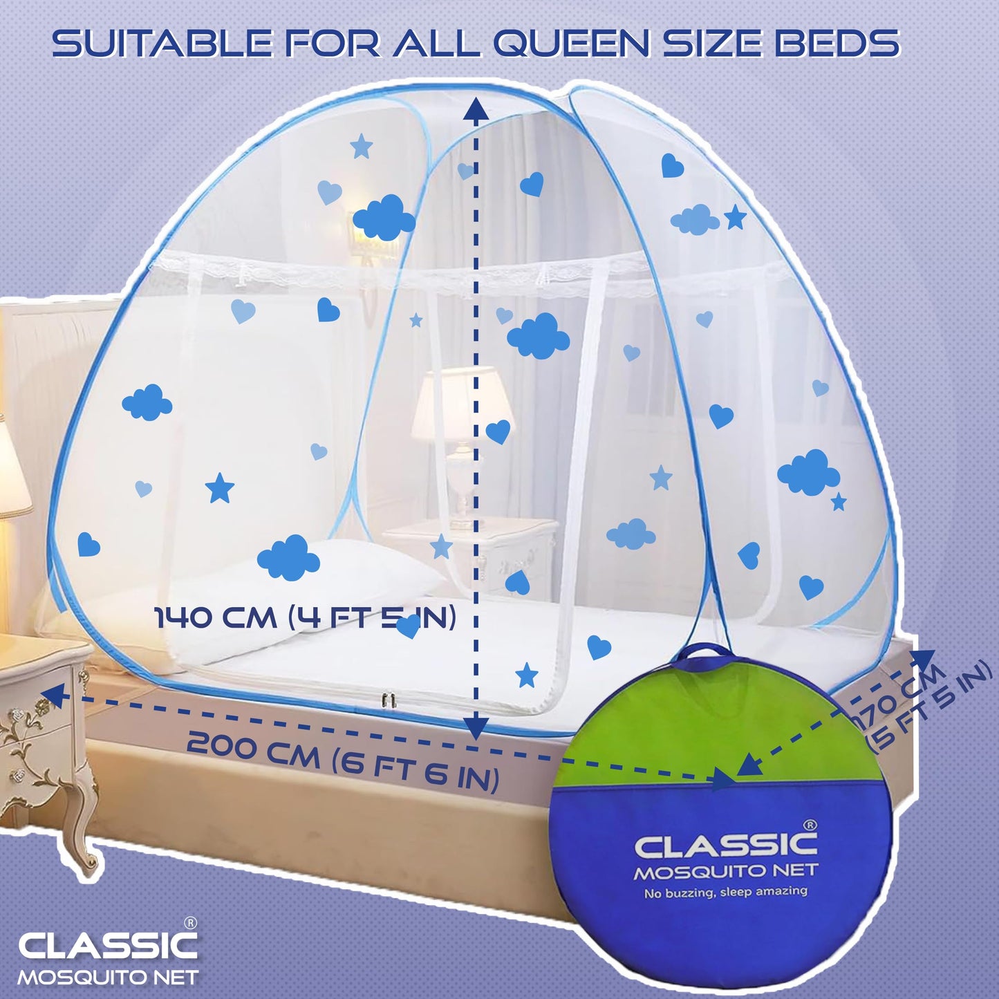 Classic Mosquito Net - Foldable and portable design