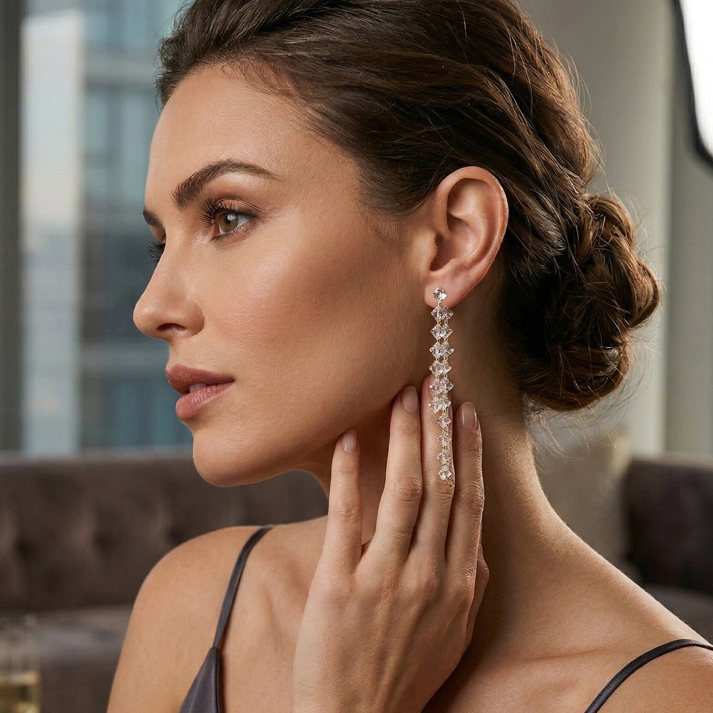 Yellow Chimes elegant dangle earrings - versatile accessory