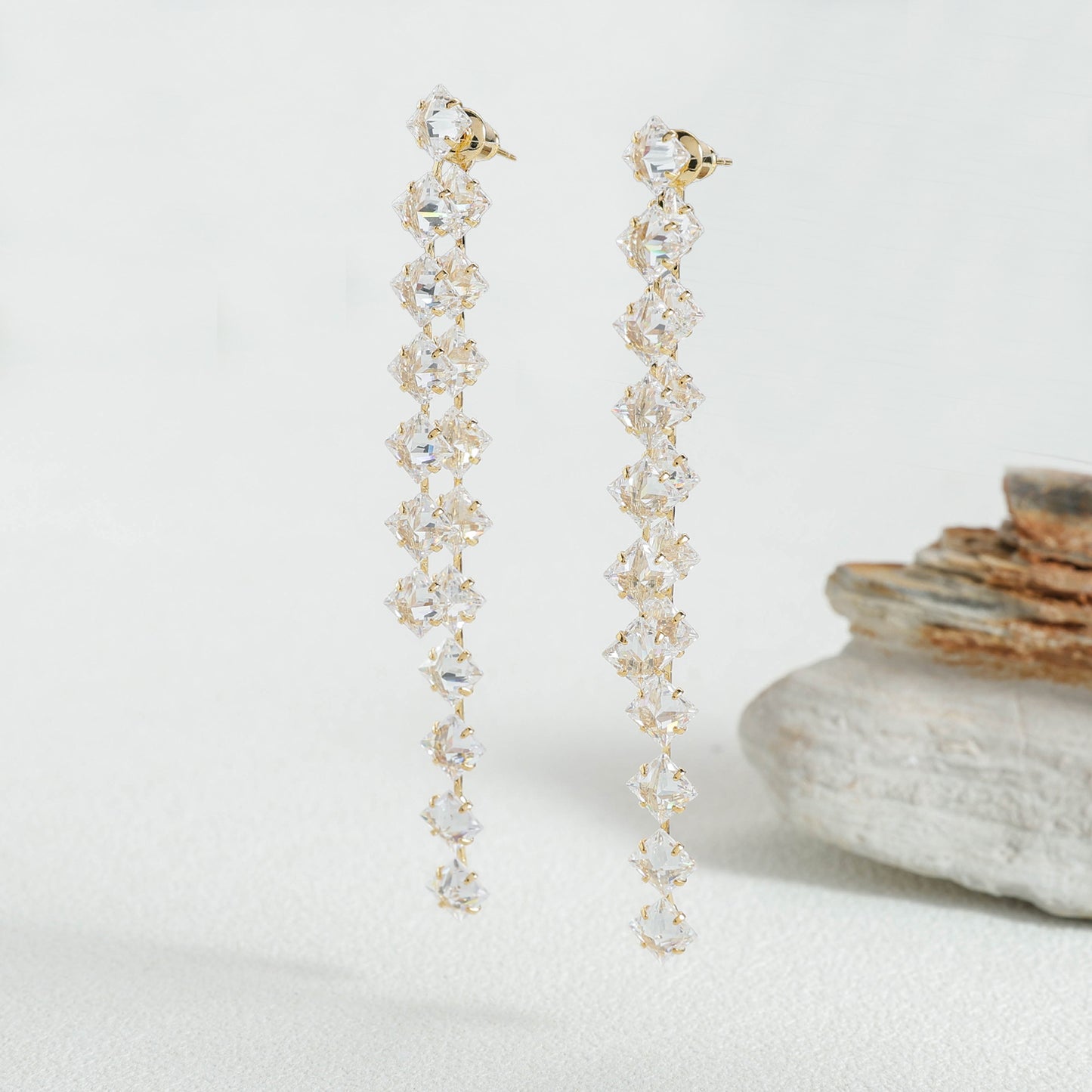 Yellow Chimes long dangle earrings - perfect for festivals