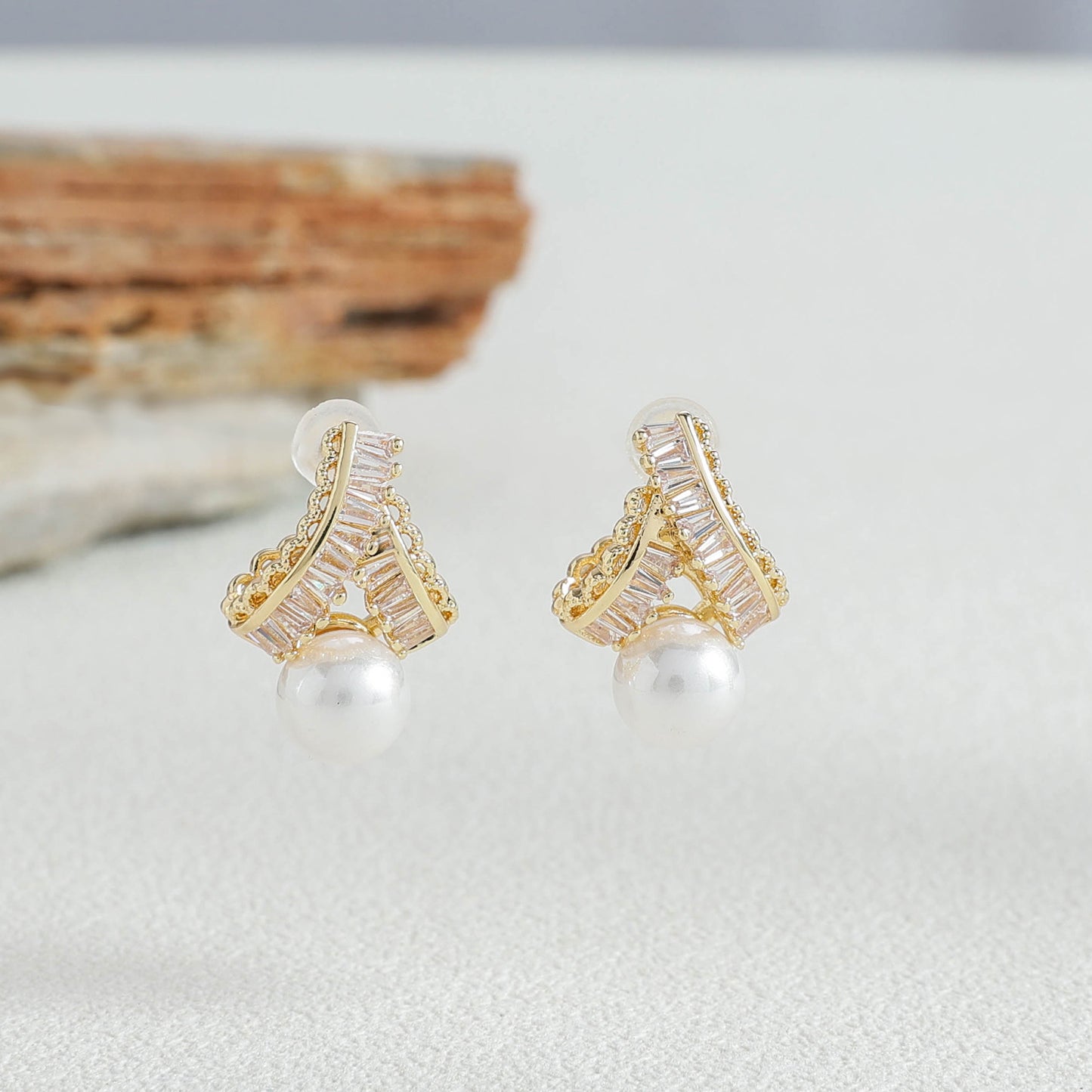 Yellow Chimes stylish stud earrings - Perfect for weddings