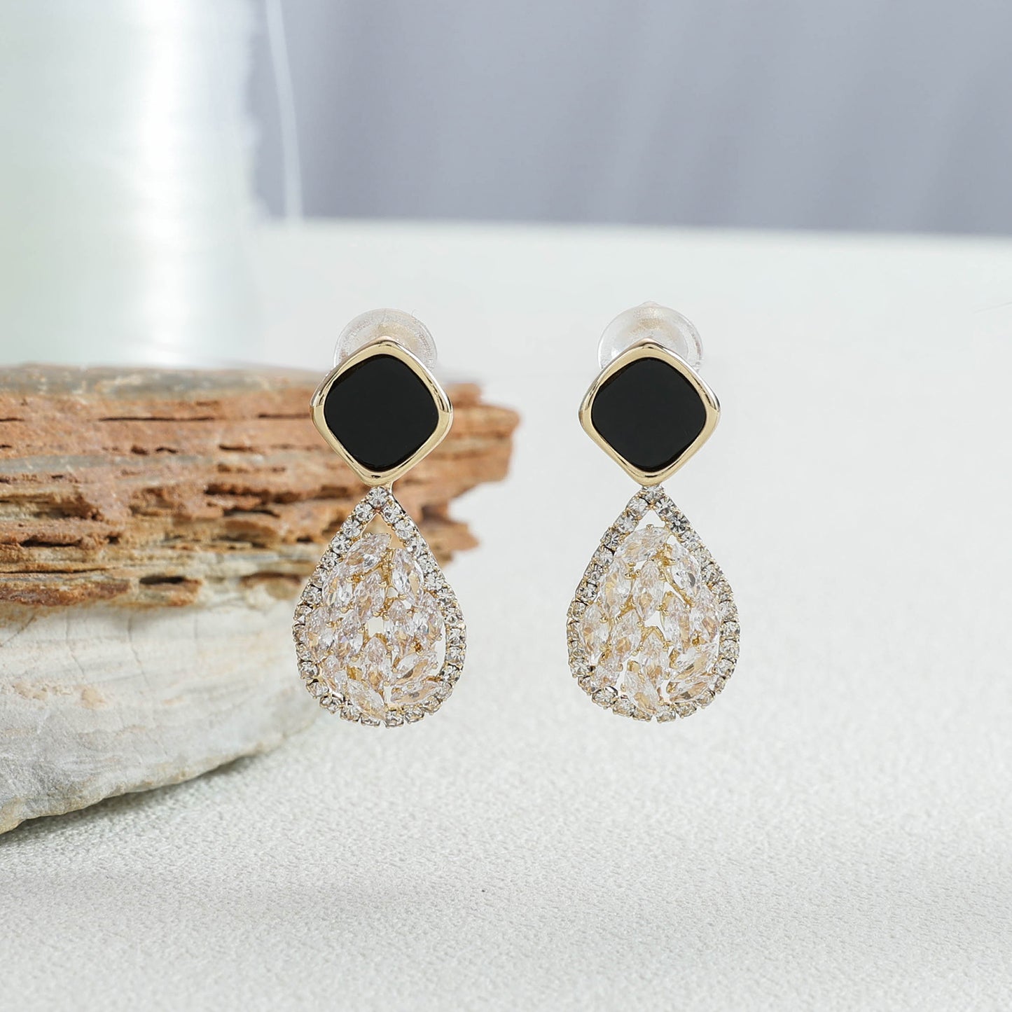 Yellow Chimes elegant drop earrings - Evening outfit accessory