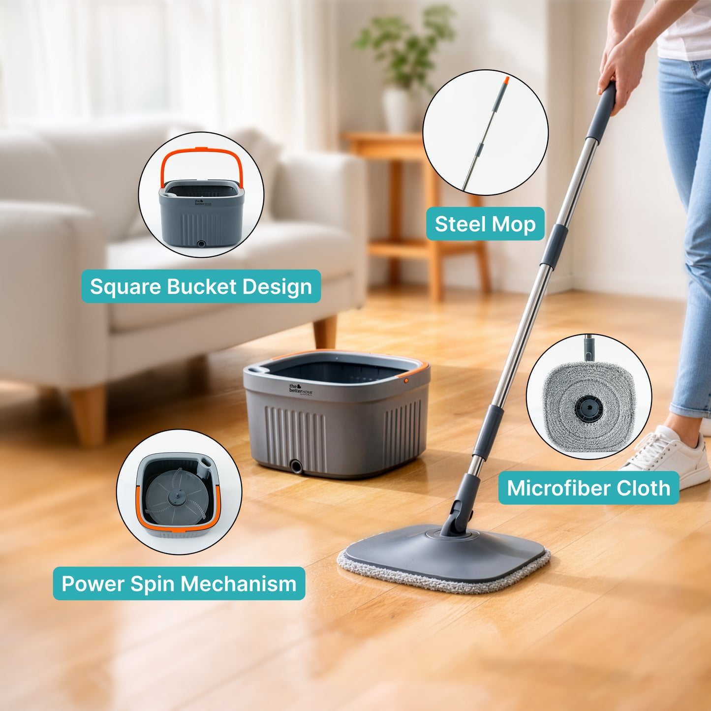 The Better Home cleaning pocha - Durable design for daily use