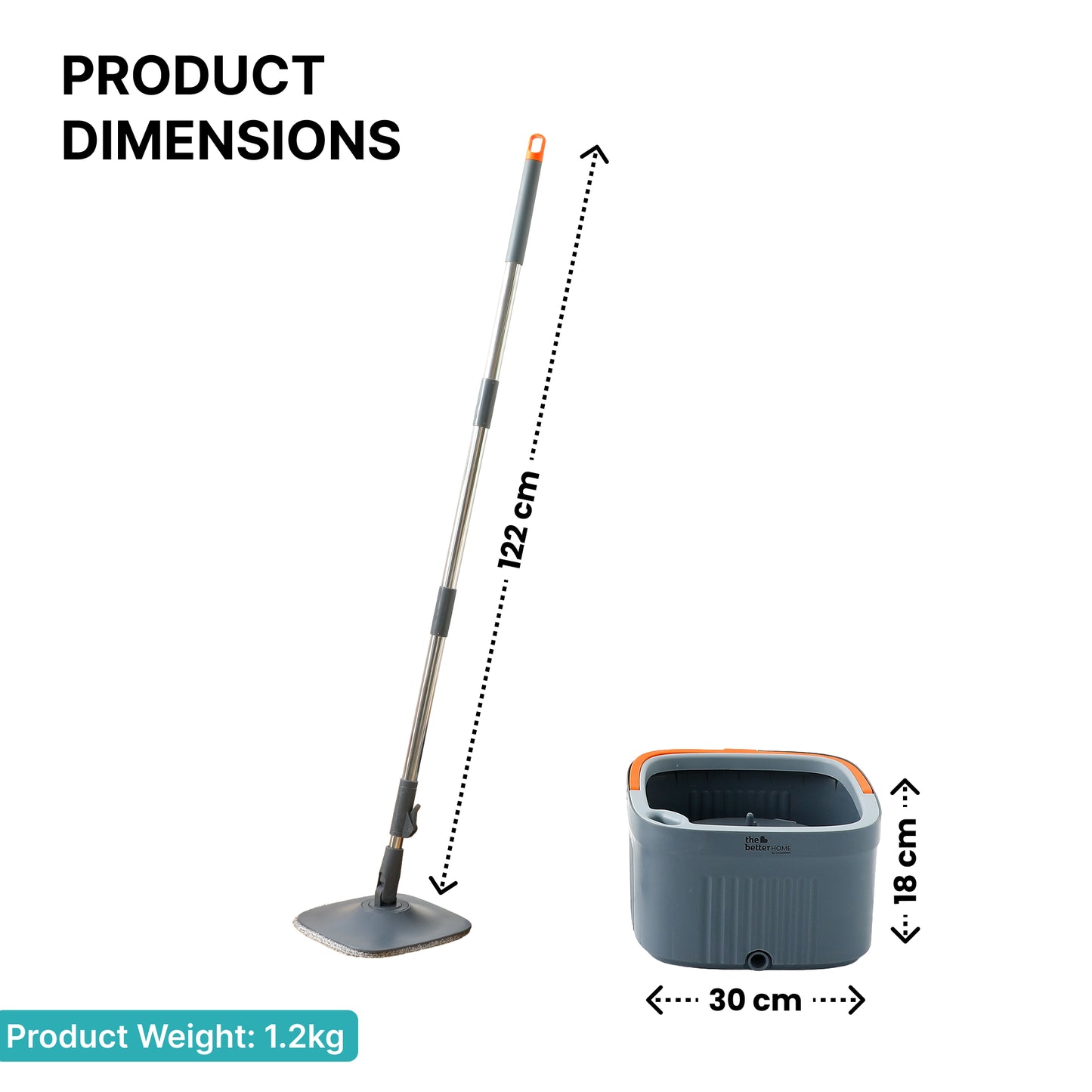The Better Home 360 degree mop - Versatile use in kitchens