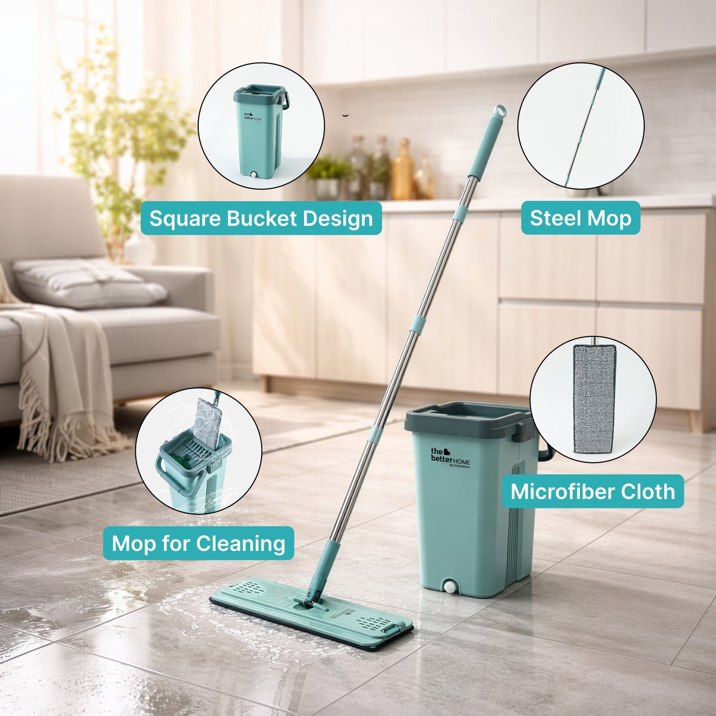 The Better Home 360 Degree Mop - Versatile home cleaning tool