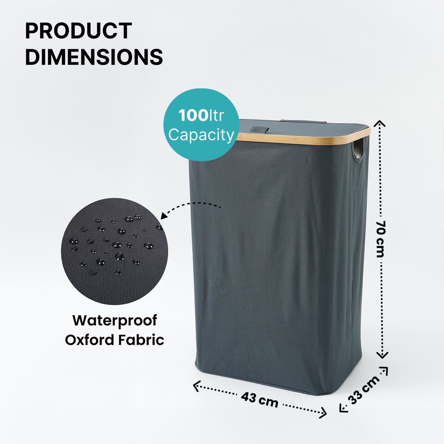 Durable laundry basket - Collapsible and space-saving