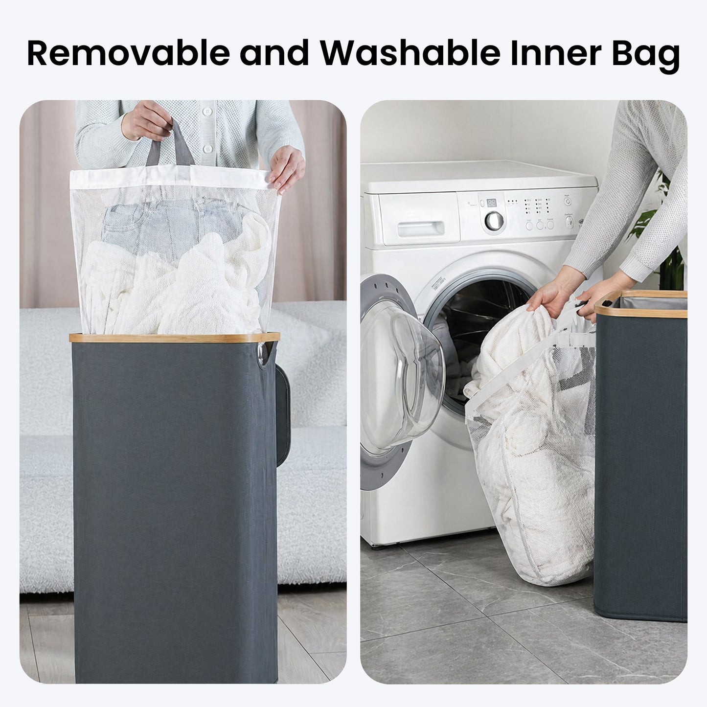 Foldable laundry basket - Stylish organizational tool