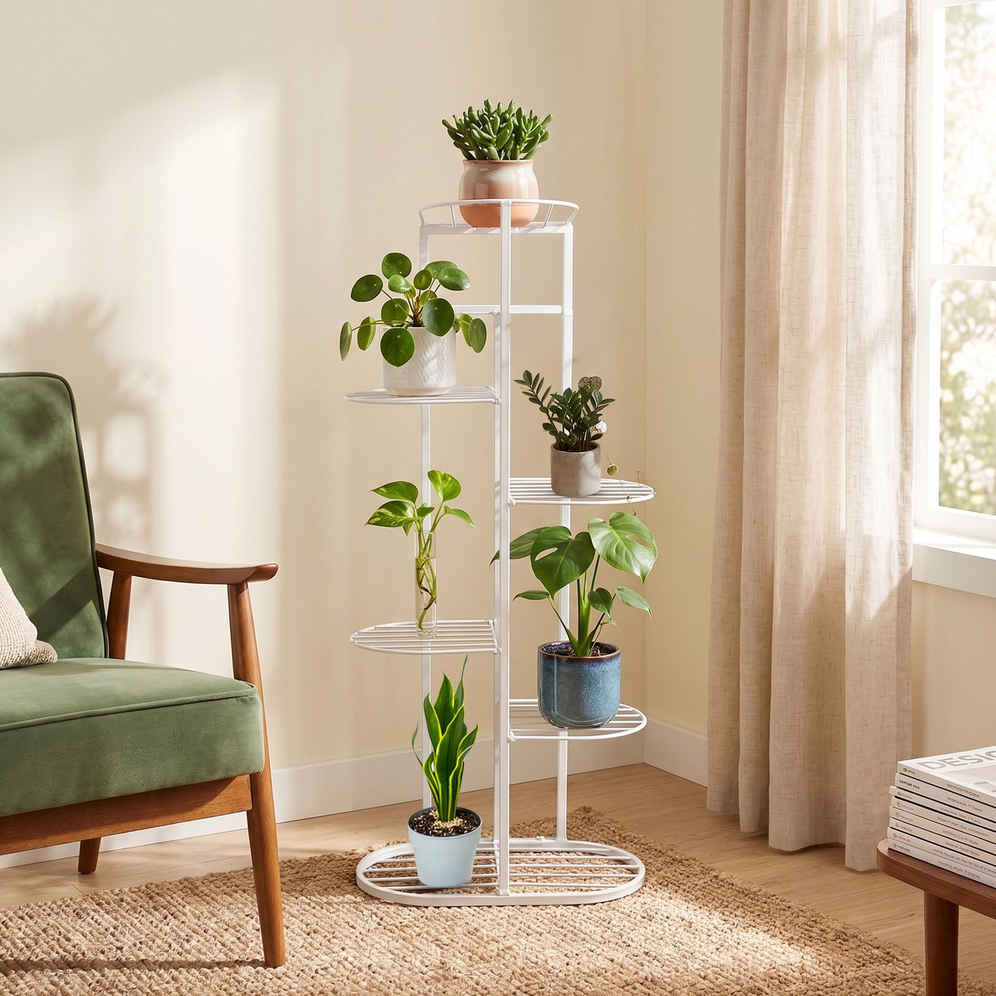 The Better Home metal plant stand - sturdy office green display