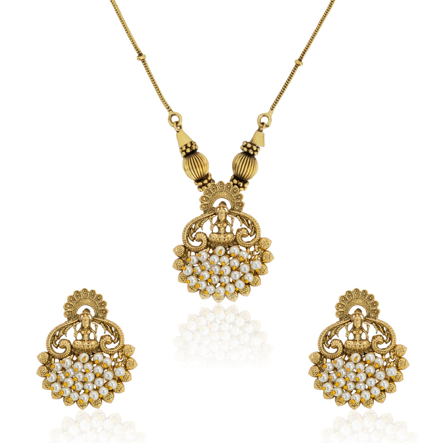 Yellow Chimes temple design jewellery - special occasion accessory