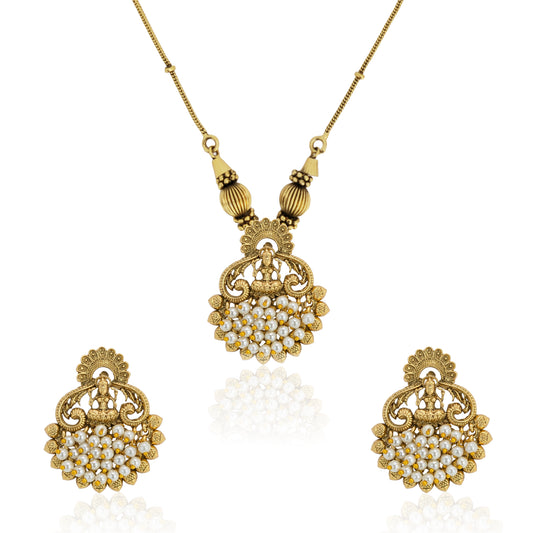 Yellow Chimes temple design jewellery - special occasion accessory