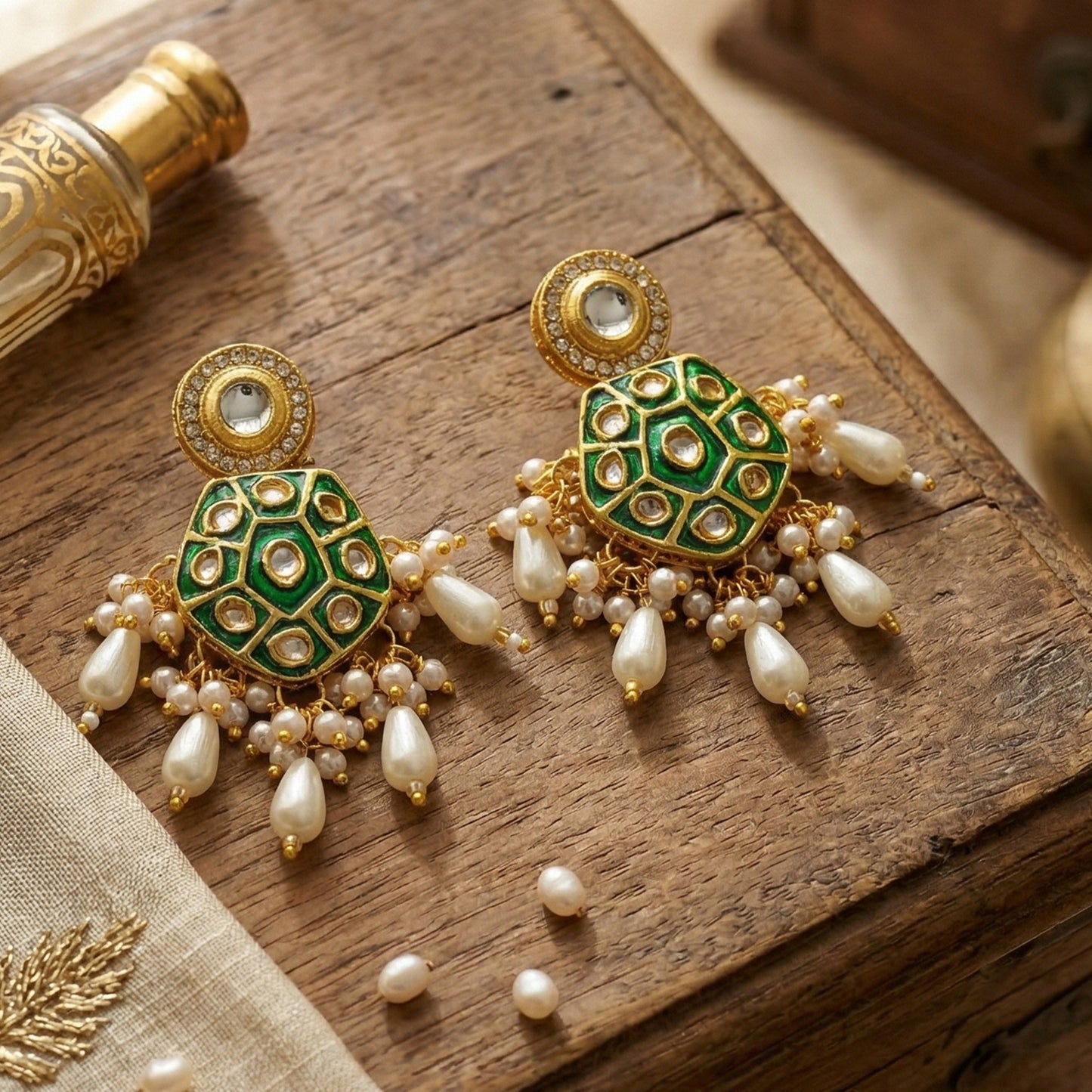 Yellow Chimes pearl drop earrings - cultural events