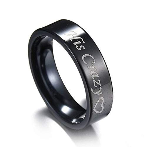 Yellow Chimes engraved black ring - symbol of love and affection