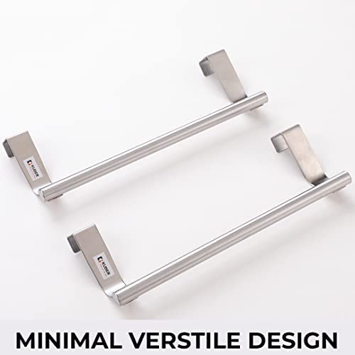 Pack of 2: Stainless Steel Wall Mounted Tissue Paper Holder | Easy Installation | Grey | 24x9x8 cm