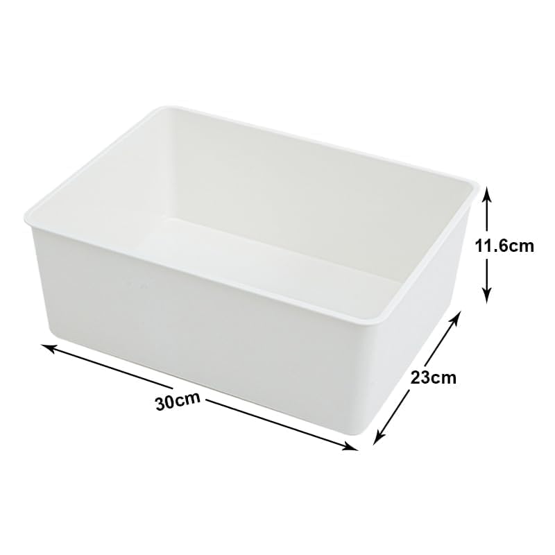 Kuber Industries Multipurpose Sturdy Cloth Storage Box/Basket with Lid-Pack of 5 (White)