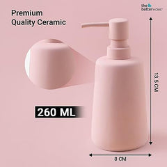 The Better Home 260ml Soap Dispenser Bottle - Pink (Set of 6)  | Elegant and Functional Liquid Pump for Kitchen, Wash-Basin, and Bathroom